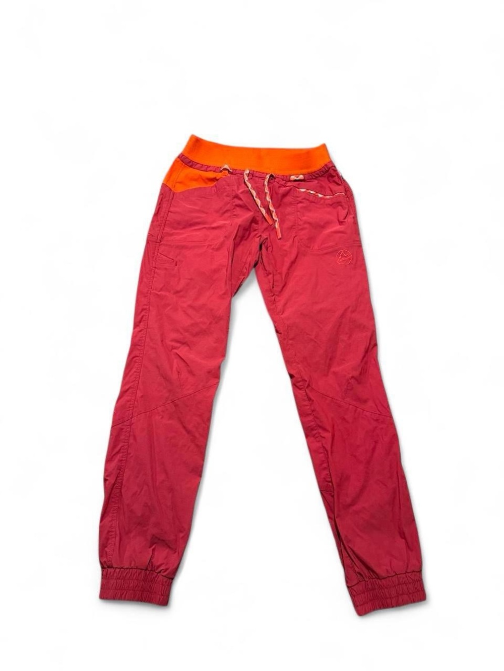 La Sportiva Women's Pink Mantra Pants with Orange Waistband